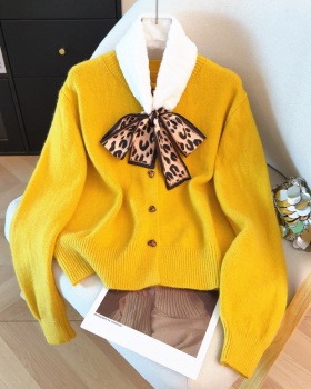 Spring all-match scarves pullover leopard tops