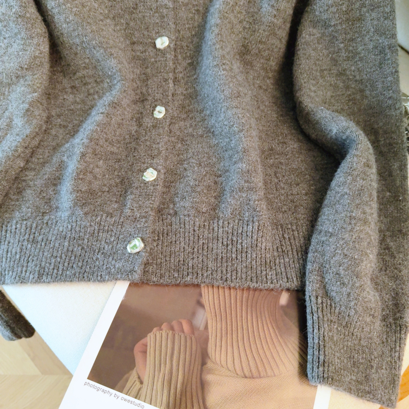 Temperament slim cardigan knitted coat for women