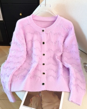 Knitted tender tops spring loose coat for women