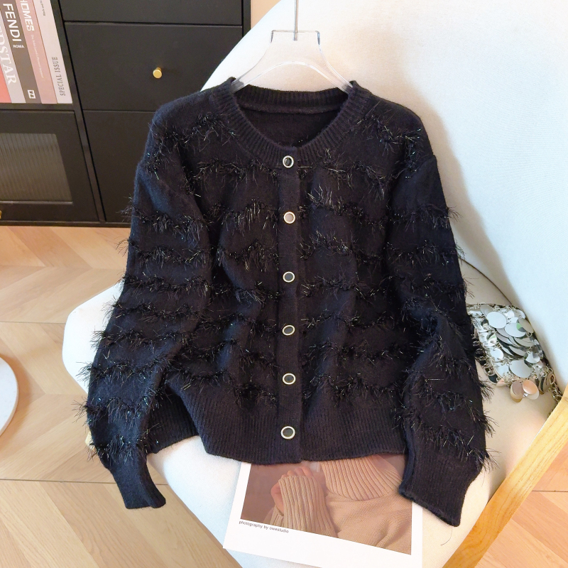 Knitted tender tops spring loose coat for women