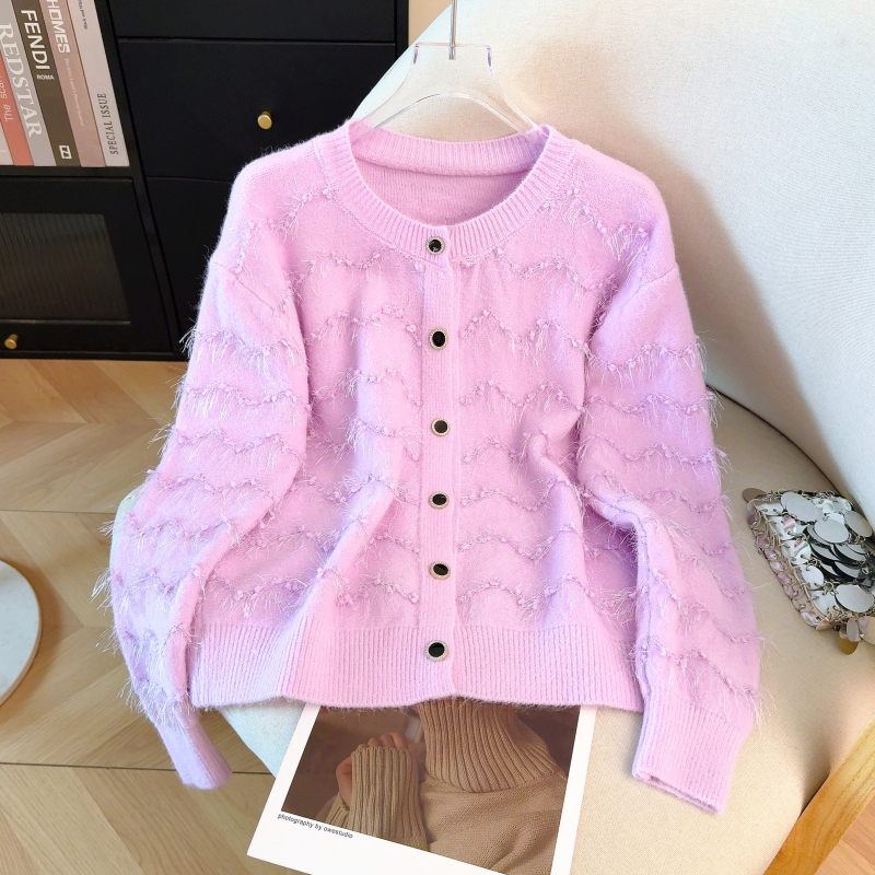Knitted tender tops spring loose coat for women