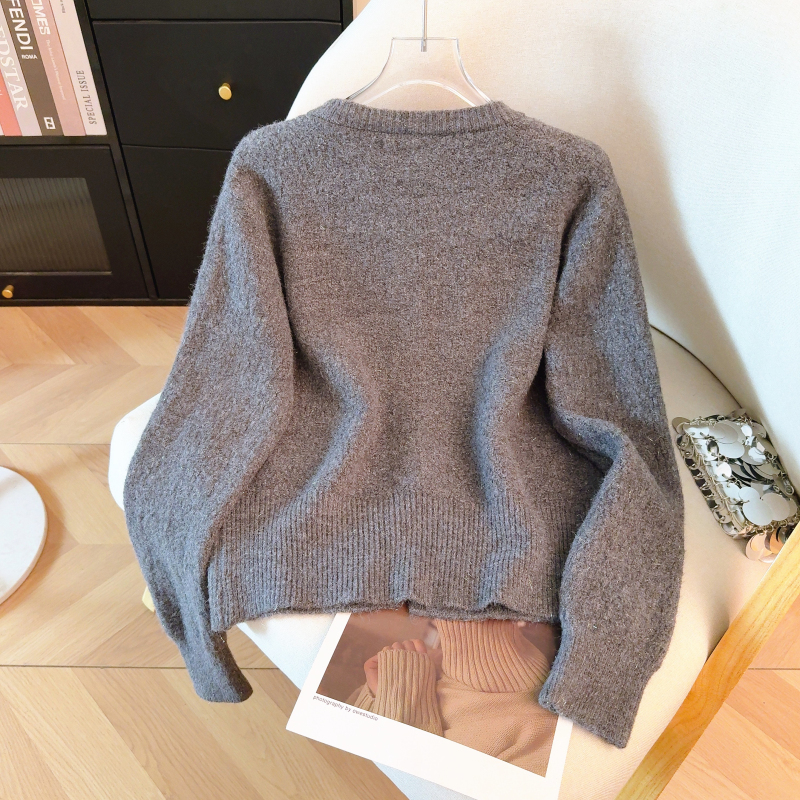 Red chanelstyle sweater France style spring coat