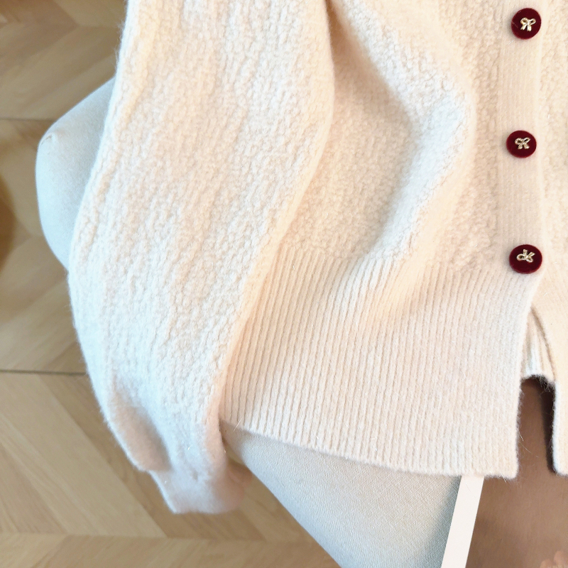 Red chanelstyle sweater France style spring coat