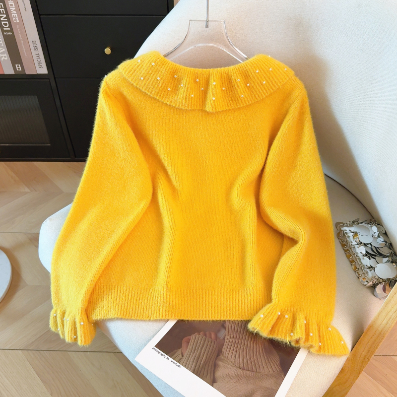 Winter flowers tops tender sweater for women