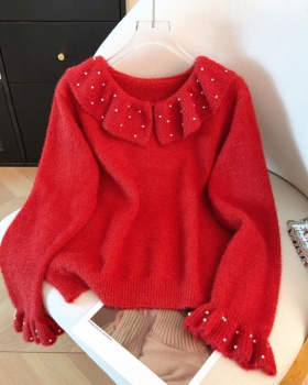 Pullover long sleeve tops knitted sweater for women