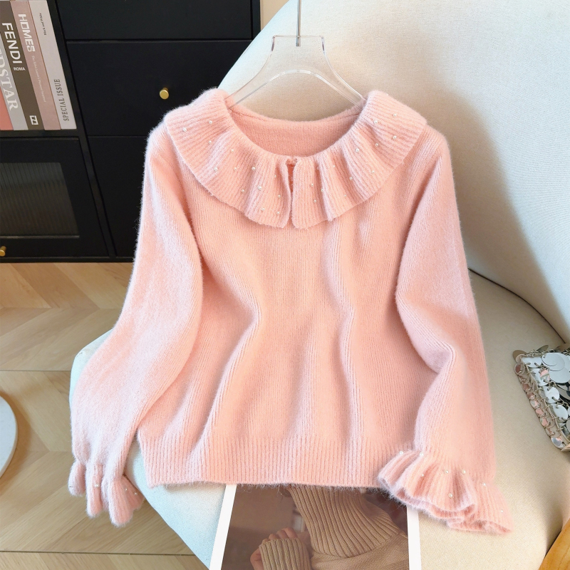 Pullover long sleeve tops knitted sweater for women