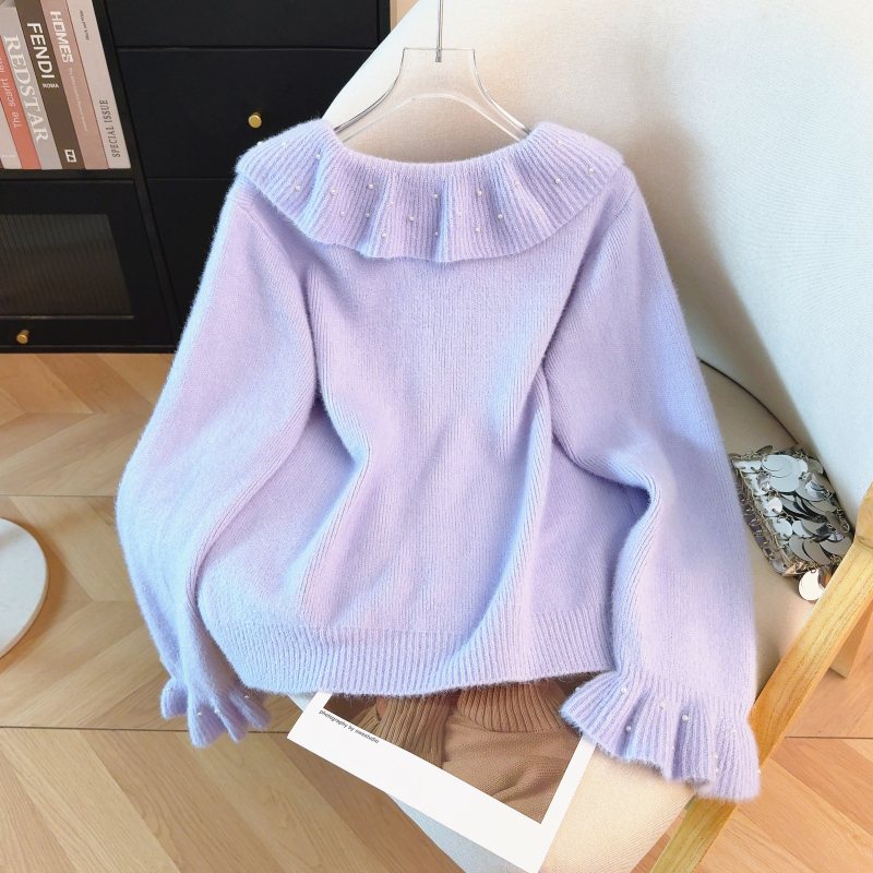 Pullover long sleeve tops knitted sweater for women