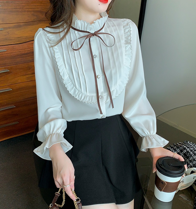 Chiffon tops inside the ride shirt for women