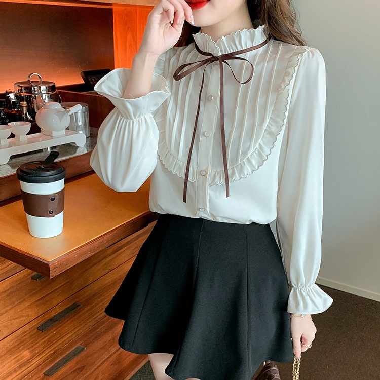 Chiffon tops inside the ride shirt for women