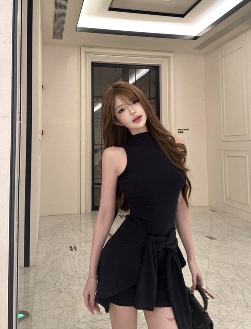 Sexy retro dress spring European style cardigan 2pcs set