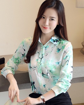 Large yard satin tops silk long sleeve shirt