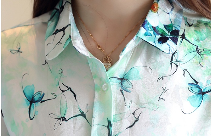 Large yard satin tops silk long sleeve shirt