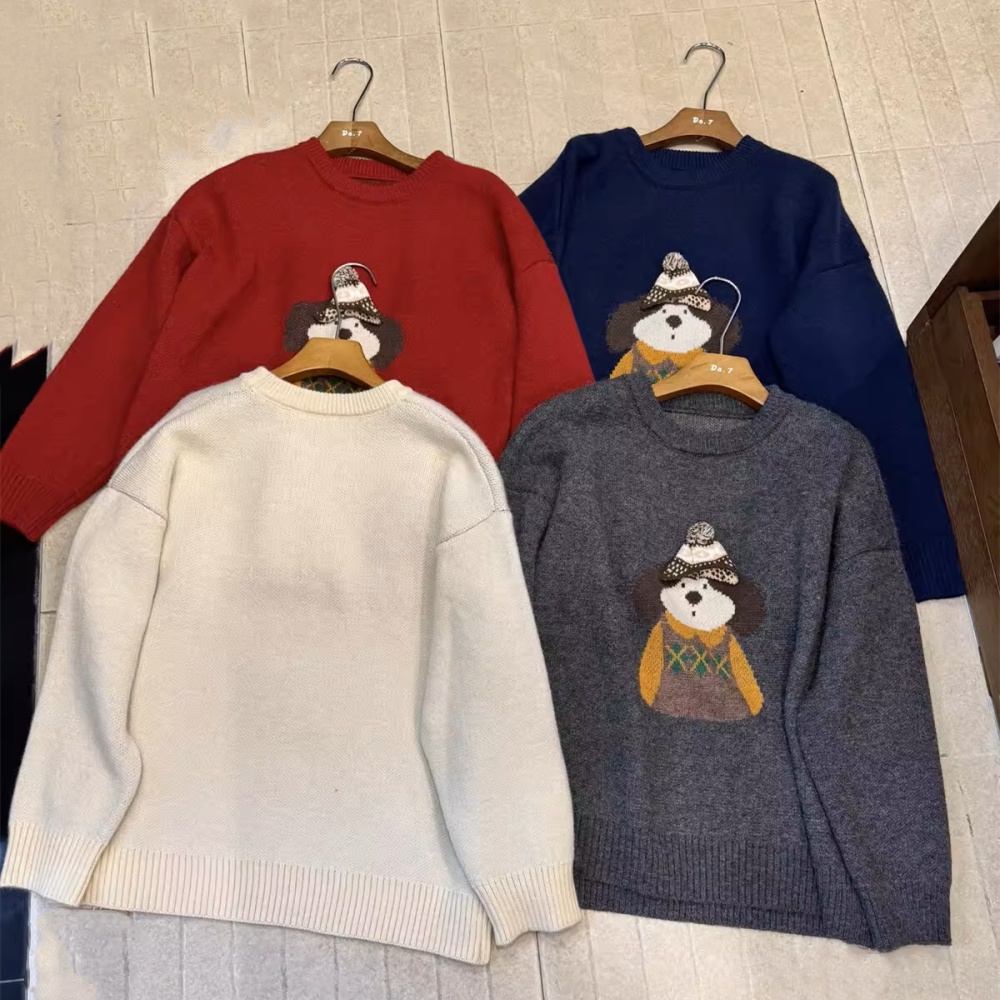 Cartoon thermal art all-match pattern loose lazy sweater