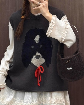 Lovely knitted winter vest large yard lazy waistcoat