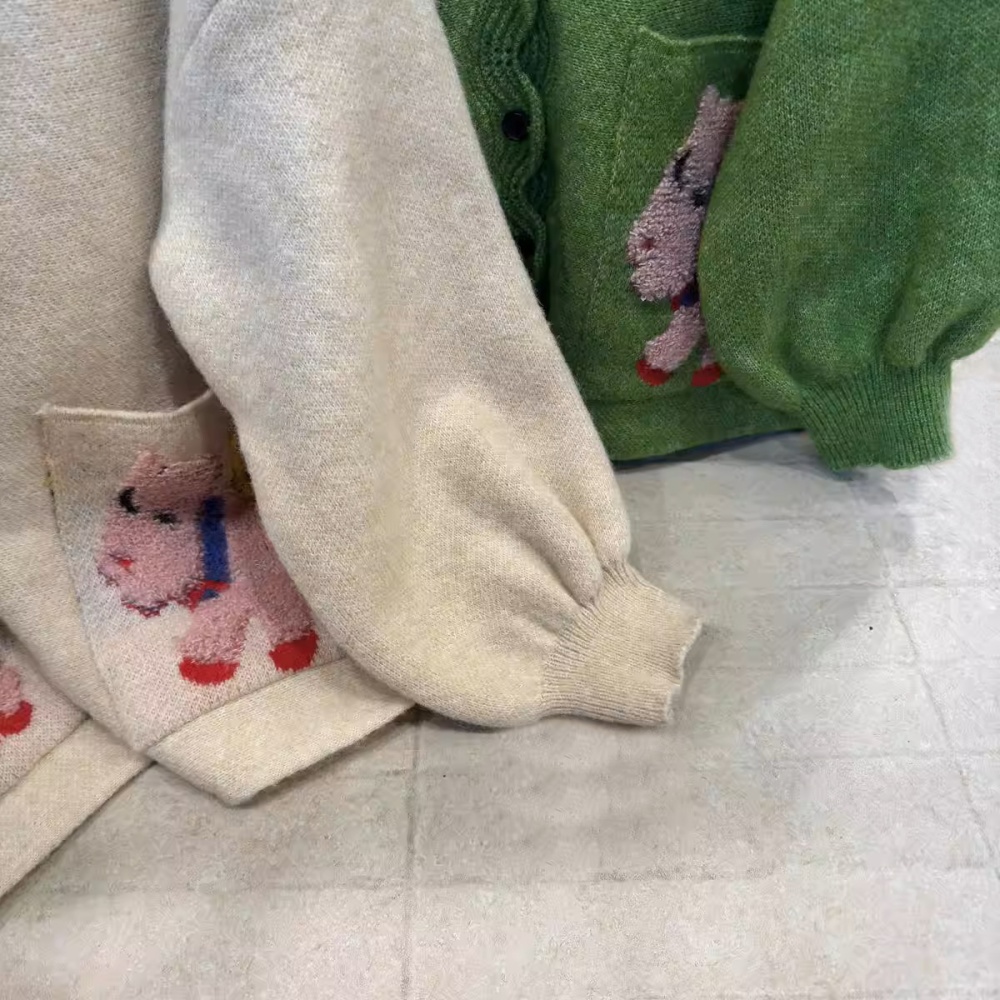 Knitted thick cardigan jacquard all-match sweater