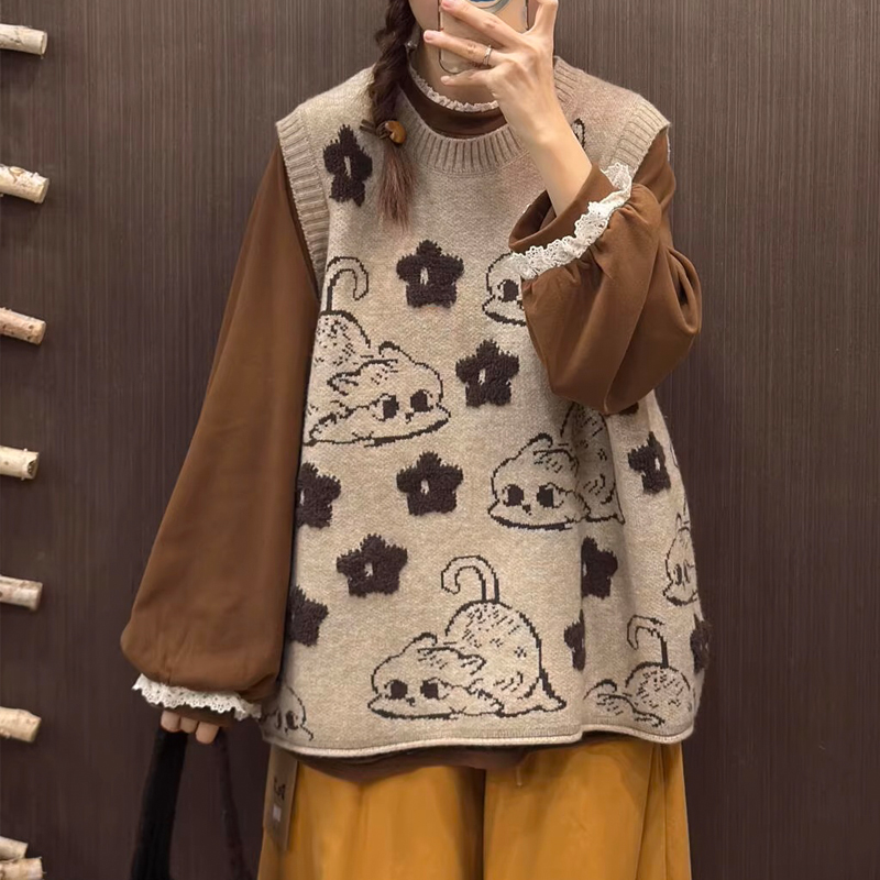 Embroidery retro waistcoat lovely vest for women