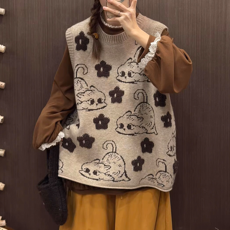 Embroidery retro waistcoat lovely vest for women