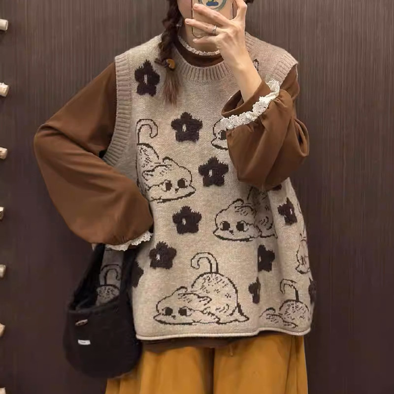 Embroidery retro waistcoat lovely vest for women