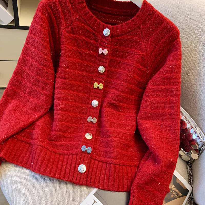 Knitted Korean style coat all-match thin cardigan