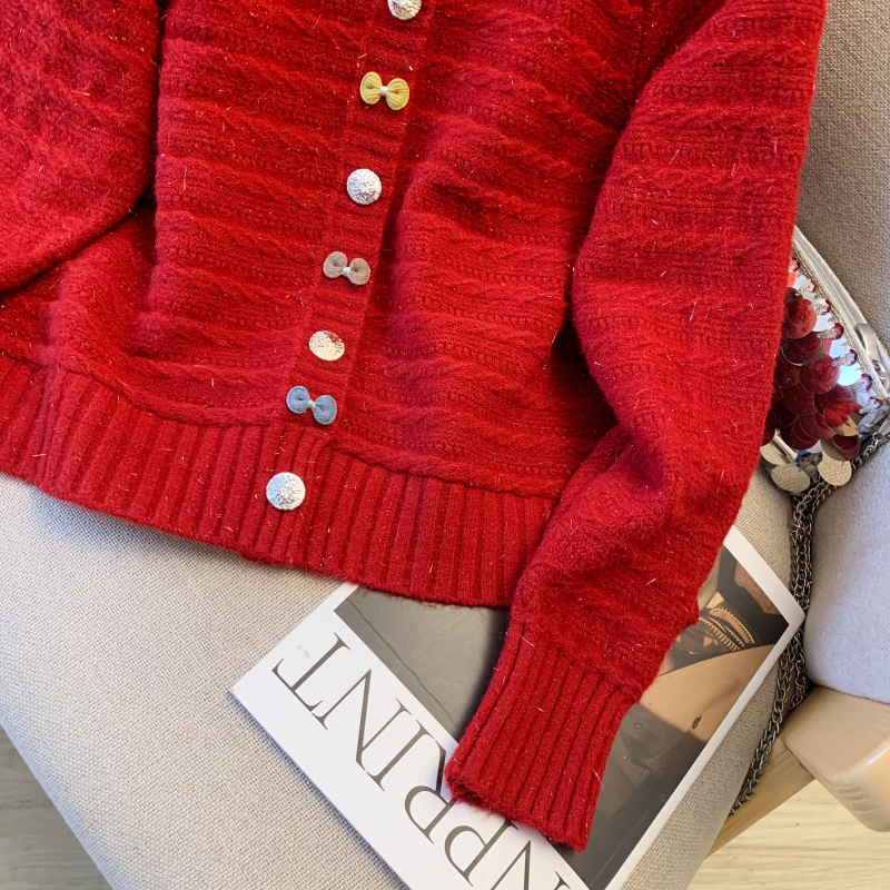 Knitted Korean style coat all-match thin cardigan