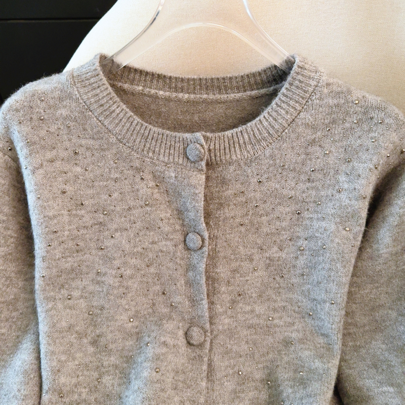 Spring temperament coat fashion rhinestone cardigan for women