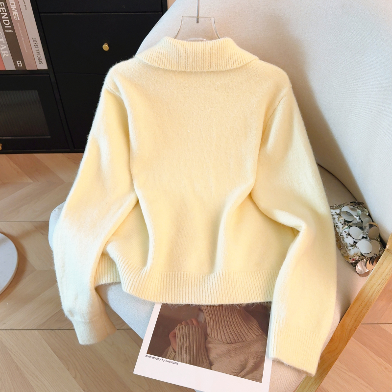 Spring Korean style heart show young cardigan for women
