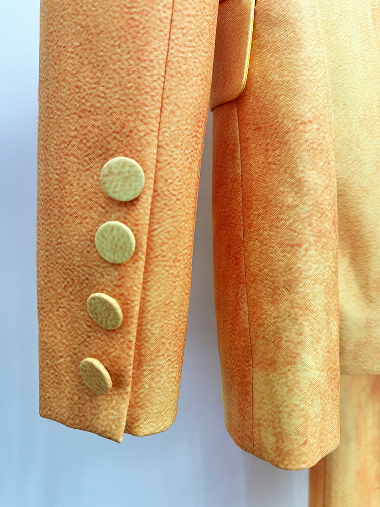 Printing tie dye business suit spring long pants a set