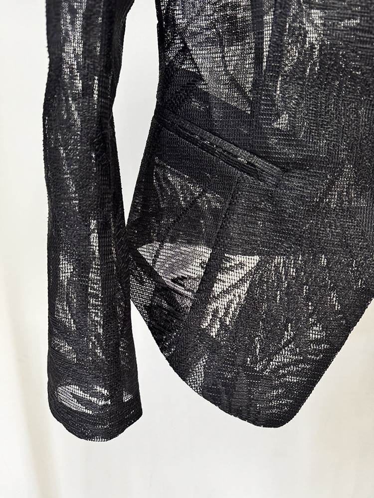 Fashion net hole coat embroidered spring and summer jacket