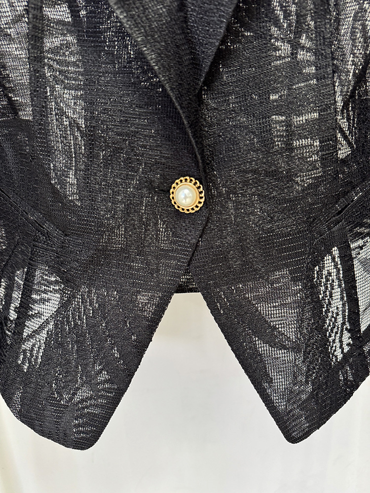 Fashion net hole coat embroidered spring and summer jacket