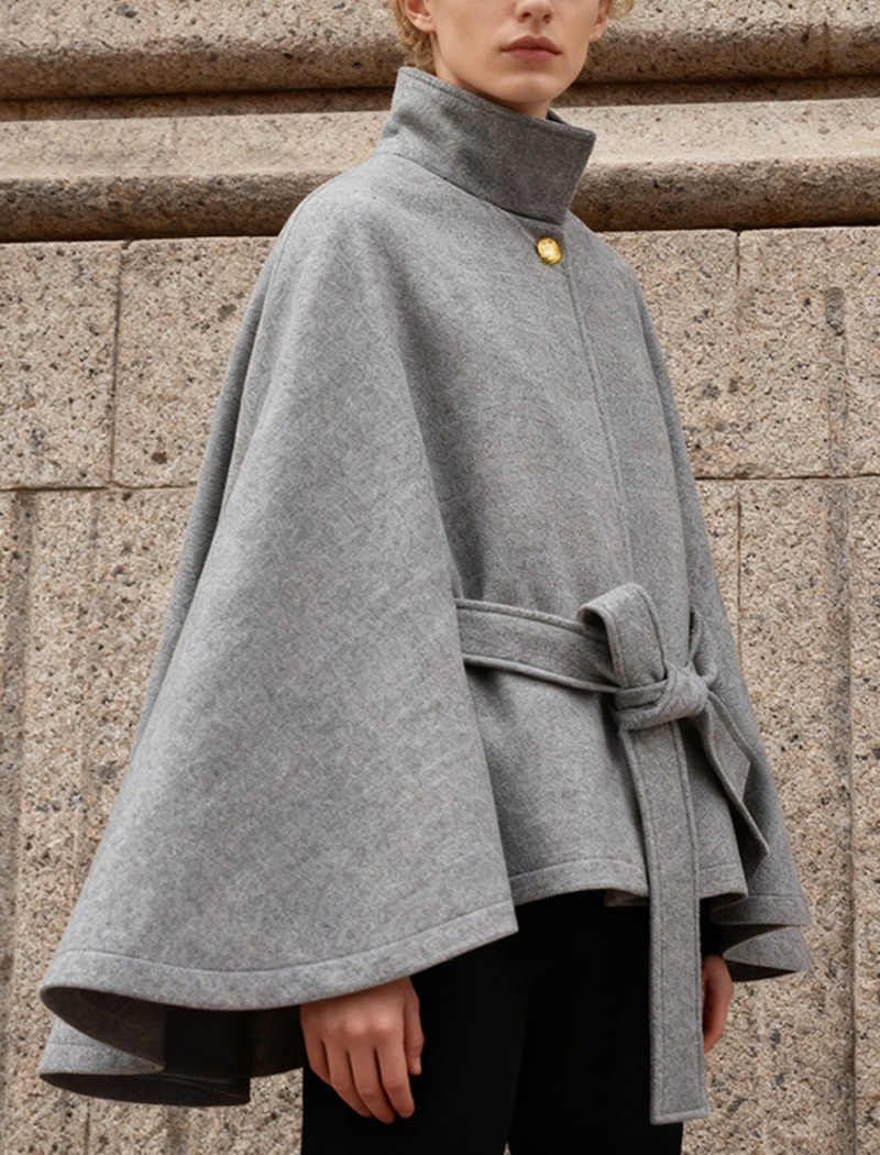 Fashion simple autumn coat pure Casual cloak for women