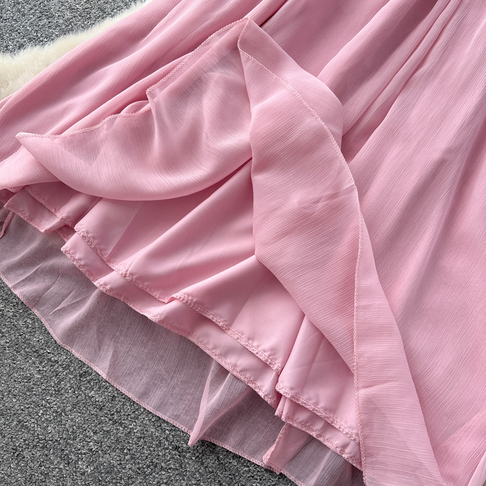 Tender gauze dress halter long dress for women