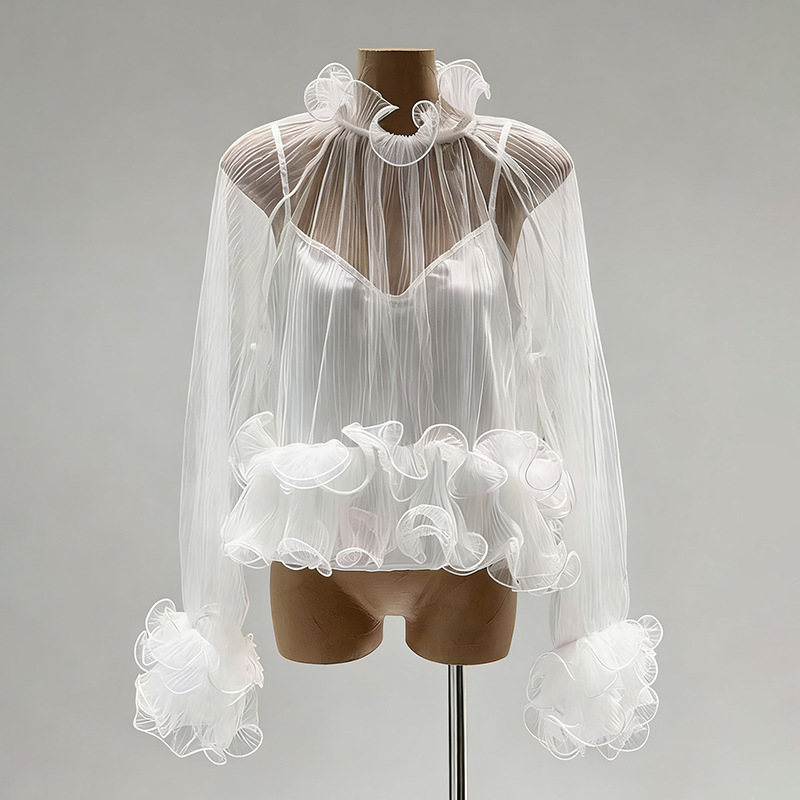 Fashion splice long sleeve winter shirt for women