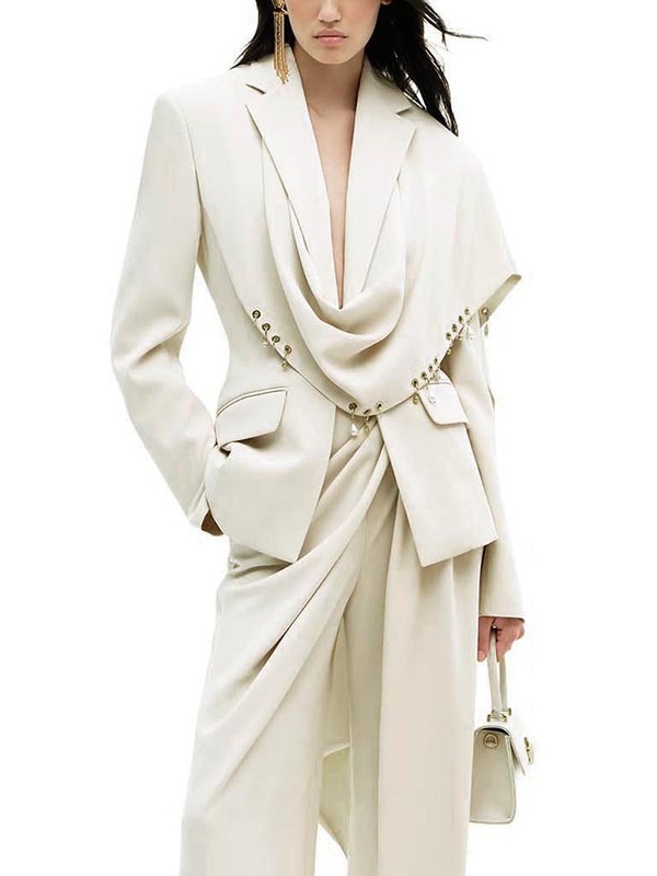 European style temperament shawl spring splice coat