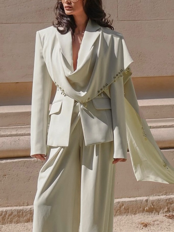 European style temperament shawl spring splice coat