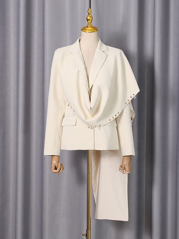 European style temperament shawl spring splice coat