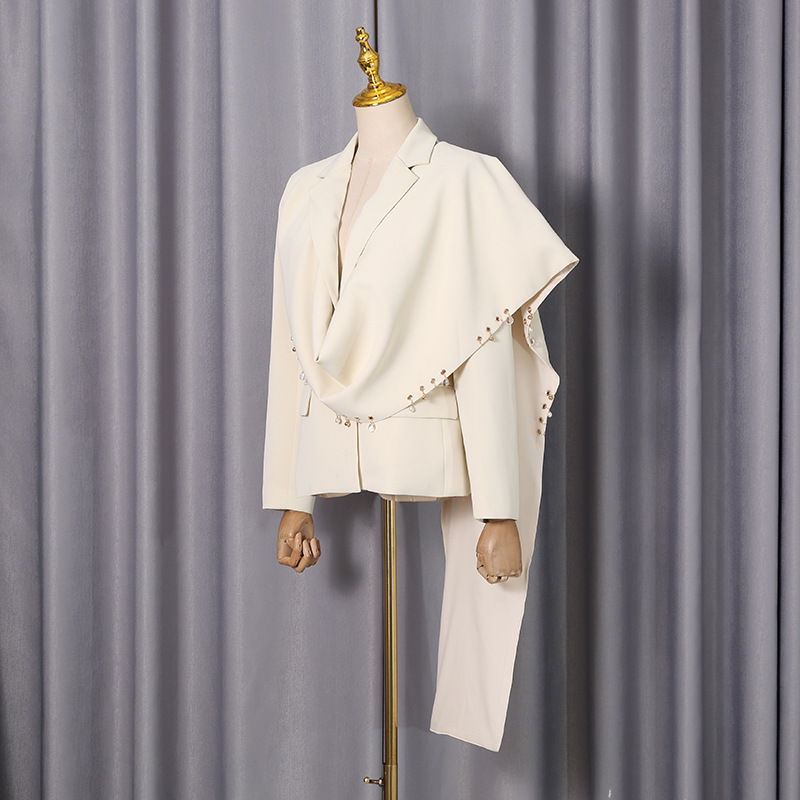 European style temperament shawl spring splice coat