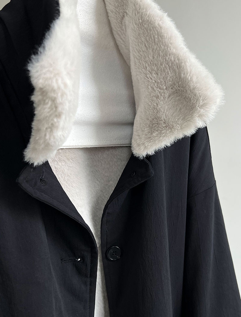 Casual lambs wool thermal coat winter loose jacket