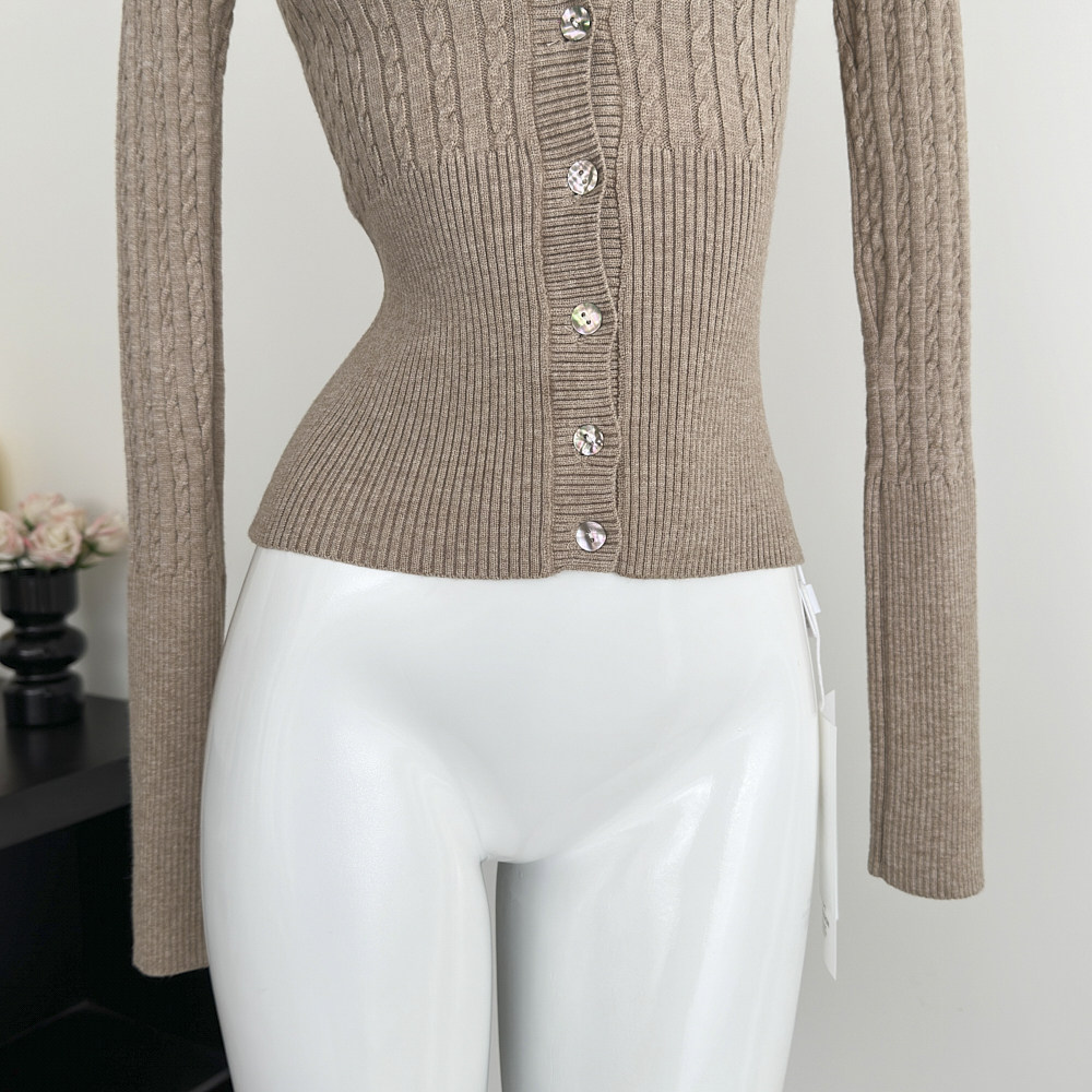 V-neck lace slim autumn and winter American style tops