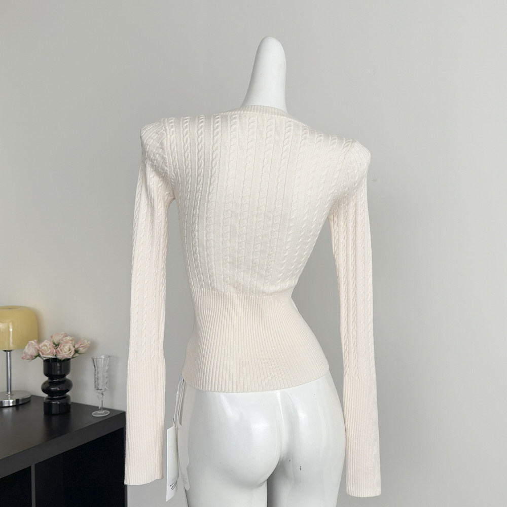 V-neck lace slim autumn and winter American style tops