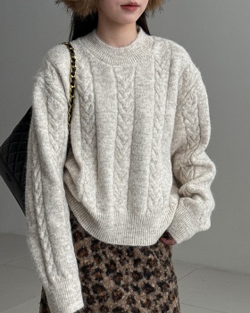Lazy winter Korean style stereoscopic sweater for women