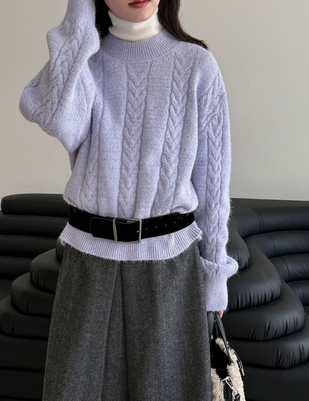 Lazy winter Korean style stereoscopic sweater for women
