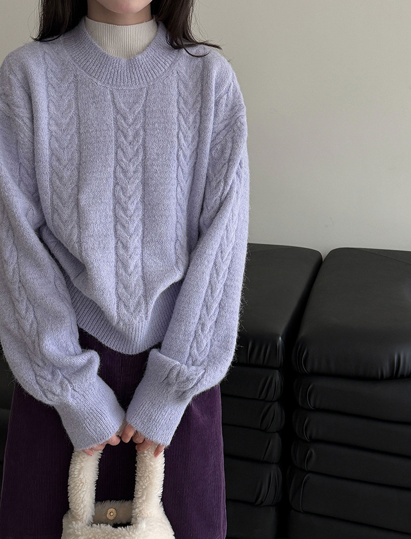 Lazy winter Korean style stereoscopic sweater for women