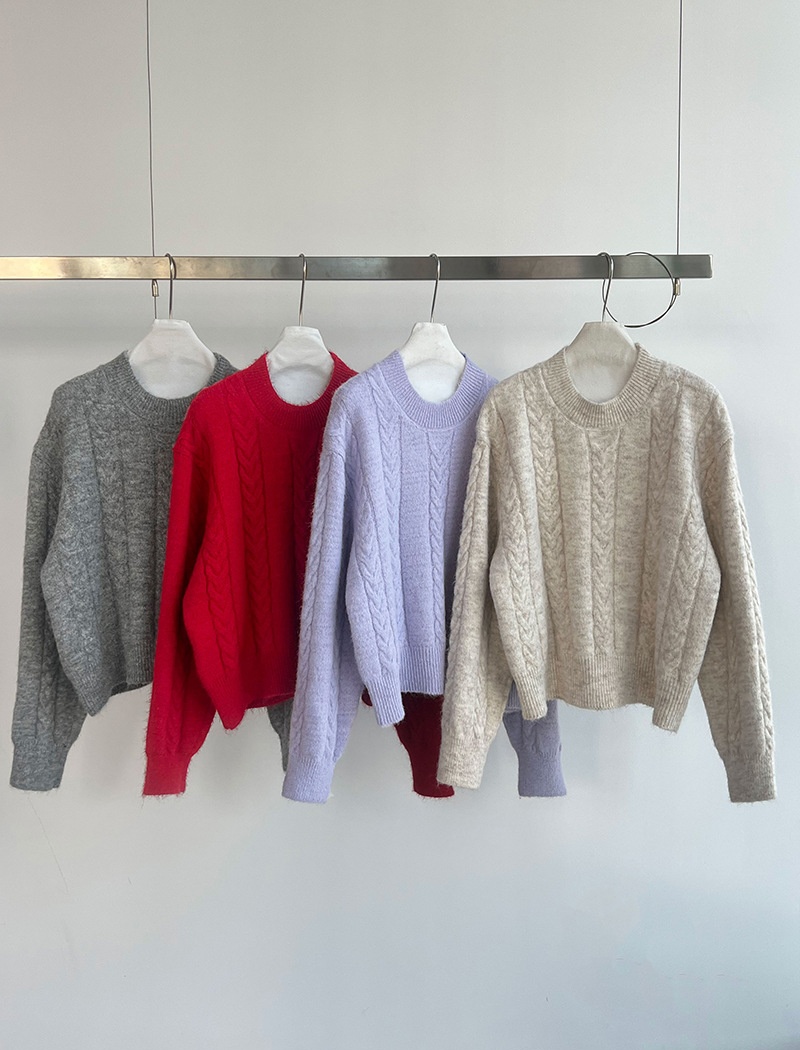 Lazy winter Korean style stereoscopic sweater for women