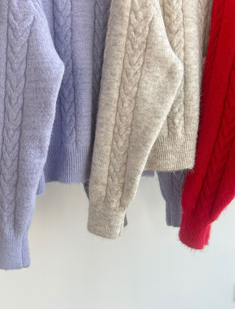 Lazy winter Korean style stereoscopic sweater for women