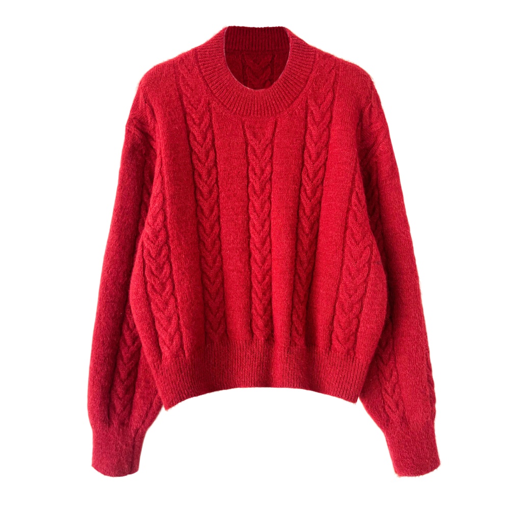 Lazy winter Korean style stereoscopic sweater for women
