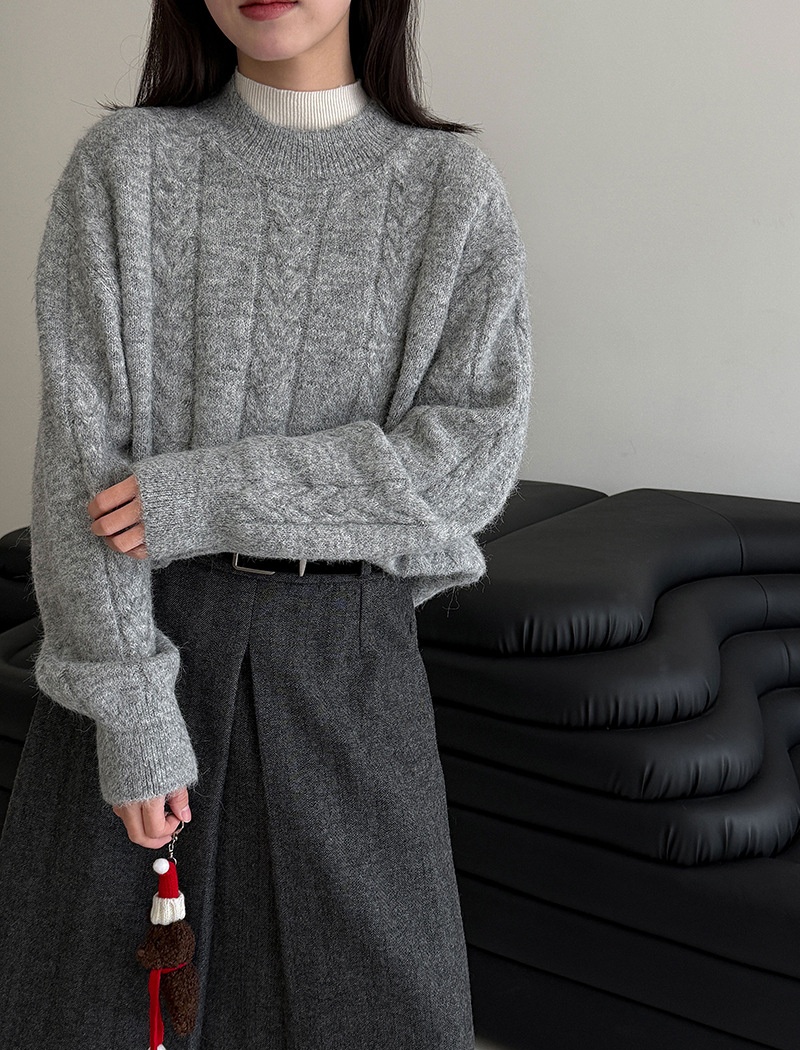 Lazy winter Korean style stereoscopic sweater for women