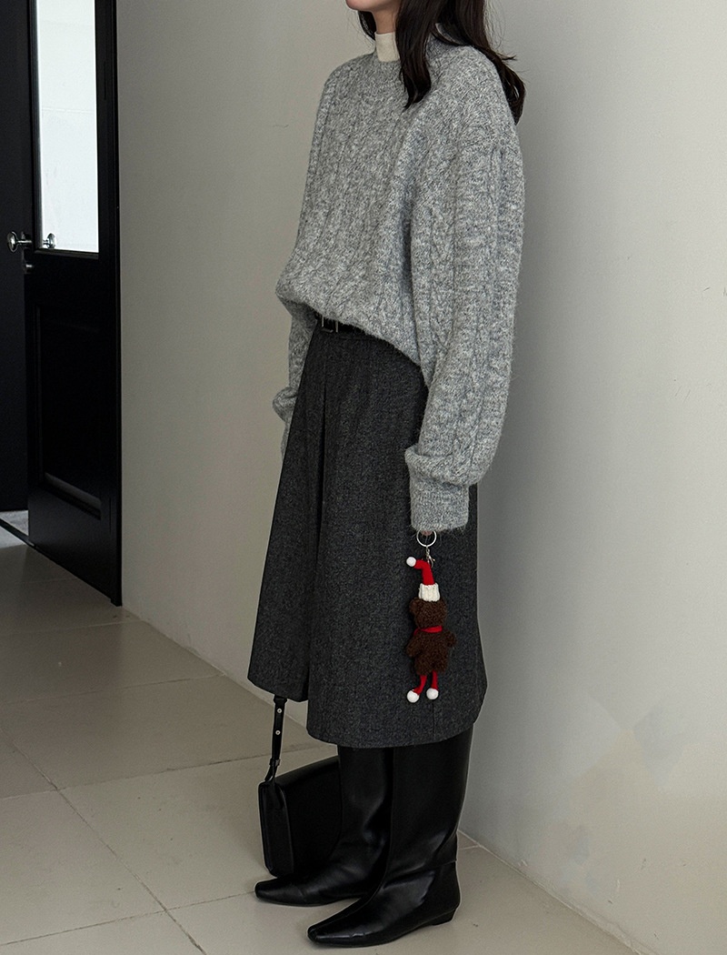 Lazy winter Korean style stereoscopic sweater for women