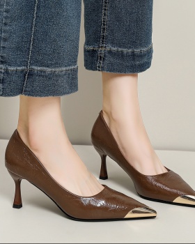 Spring high-heeled shoes pointed shoes for women