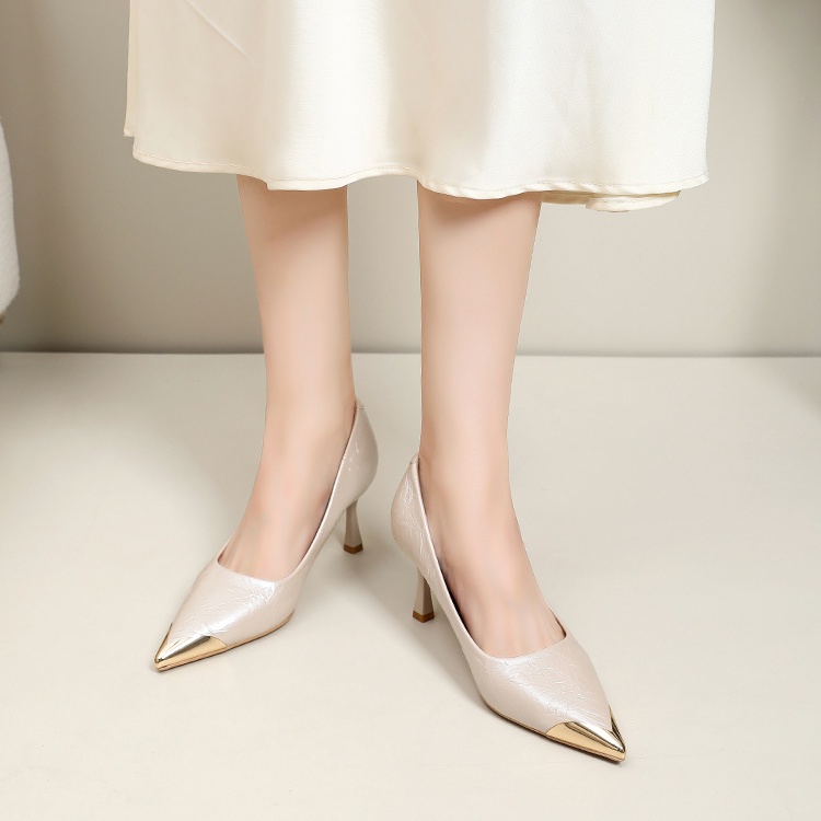 Spring high-heeled shoes pointed shoes for women