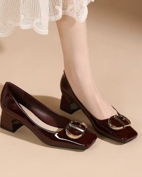 Low thick footware profession shoes for women